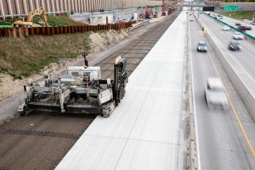 Road construction on I-35